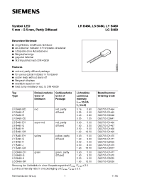 Datasheet LSB480-G manufacturer Siemens